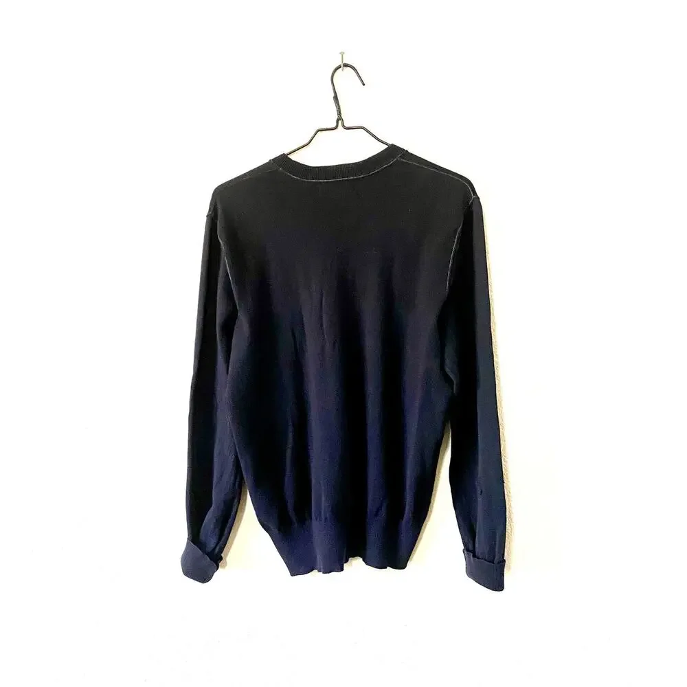 Banana Republic Cotton Cashmere Crew Neck Sweater Black S #701194